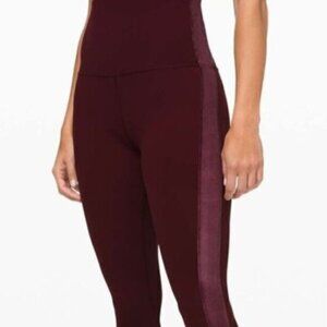 Lululemon Align Super High Rise Crop Velvet Garnet Legging Size 2